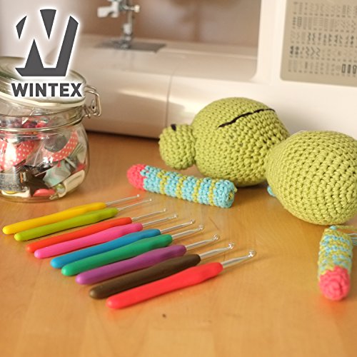 WINTEX 9 Häkelnadeln in verschiedenen Größen (bunt) | mit 2 Jahren Zufriedenheitsgarantie | Häkelnadelset, Stricknadeln - 4