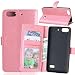 Produktbild Nancen Huawei G Play Mini / Honor 4C (5,0 Zoll) Lederhülle Neu Style Acht Farbe Weich PU Flip Case Ledertasche / Schutz Etui, Einfach Vintage Kollektion Karten Slot Foto Wallet Hülle Handy Tasche Zubehör