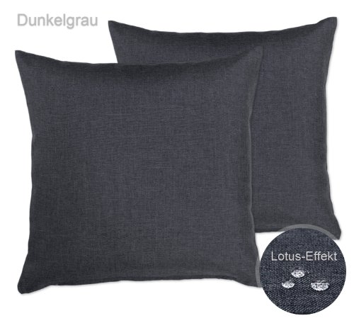 Kissenhüllen Leinen Optik (2 Stück) Kissen Classic, 40×40 cm, 50×50 cm, 40×60 cm, 80×80 cm, Farbe wählbar - 2