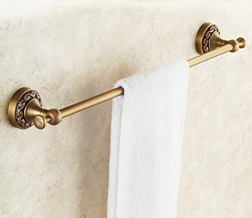 Towel Racks Towel Pole Antique Single Rod Copper Pendant European Bath Towel Rack Bathroom Towel Rack towel holder ( Size : 70cm )