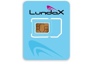 LundaX SIM Obegränsad data och röst / , datatrafik och obegränsat samtal, Italien EU UK Schweiz täckning, kompatibel med videoövervakningstelefoner