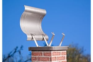 SAREI Haus- und Dachtechnik V2A Edelstahl klappbare Befestigung für Kaminhaube/Schornsteinhaube