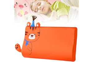 ‎COMEDYKING Schlummerkids Kissen, Calmly Kinderkissen, Kinderkopfkissen, Komfortkissen Kinder, Kinder Kissen Baby Kissen, Atmungsaktiv und Hautfreundlich (Tiger)