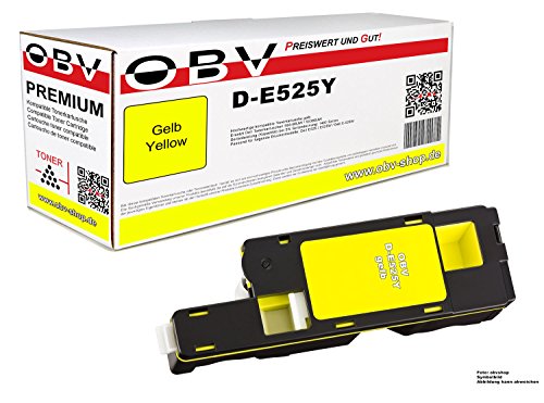 OBV kompatibler Toner ersetzt Dell 593-BBLV / MWR7R für E525 E525W gelb 1400 Seiten