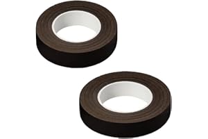 YANGWEN Florales Klebeband,2 Stück Blumenklebeband,Selbstklebendes Floristenband Grün,Klebeband Gartenband Stem Tape Kreppband Blumendraht Dekoration für Bouquet Blumen DIY Kunsthandwerk(Braun)