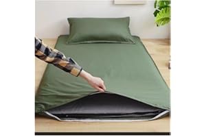 Mswborml Comfy Japanese Futon Mattress Protector Cover Breathable Futon Floor Mattress Cover with Zipper for Single Double Futon, Washable Tatami Futon Mattress Dust Cover,A,90x190cm/35x75in