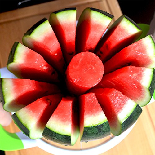 Watermelon Slicer, Fancyli Premium Large Stainless Steel Slicer Watermelon Knife & Fruit Slicer Fastest Cutter for Melons, Watermelon, Pineapple, and More Simply Get 12 Perfect Slices - 3