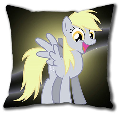 Cartoons My Little Pony Friendship Is Magic Derpy Hooves Theme Throw Pillow Covers 16"x16" Pillow Protector Cover,Square Pillowcases Cotton With Invisible Zipper