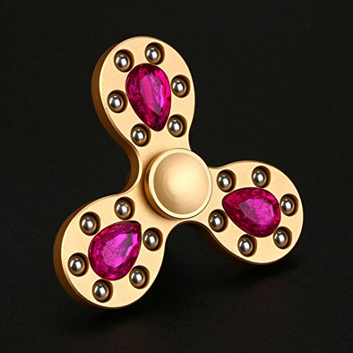 Saingace Fidget Hand Spinner Finger Focus Spin EDC Lager Stress Pocket Spielzeug (Gold) - 3