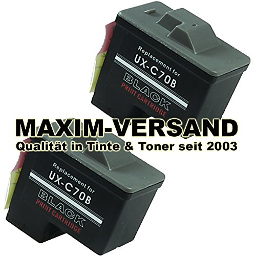 2x MAXIMPRINT XXL Tinten-Patronen SET kompatibel zu Sharp UX-C70B FO-B1600 UX-A1000 UX-B15 UX-B17 UX-B20 UX-B30 UX-B33 UX-BA50 UX-BA55 DE UX-BD80 DE UX-BD90 UX-A100 UX-B700 E XXL
