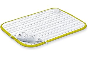 Beurer HK Limited Edition Heating Pad, Cuddly Heat Pad with 3 Temperature Levels and Automatic Shut-Off, Made in Europe, Machine Washable, 44 x 33 cm, Lime
