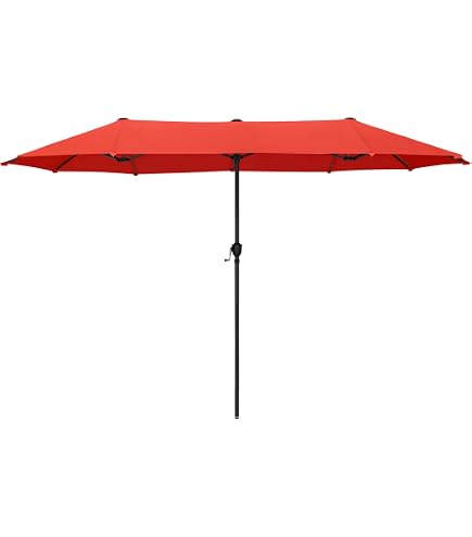 Kingdura 3-stöckiger Terrassenschirm 2,7 M – Mit Kurbel, Neigung, 8 Rippen, UV-Schutz & Solar-LEDs