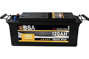 BSA BATTERY HIGH QUALITY BATTERIES BSA LKW Batterie 120Ah 12V 850A Transporter Starterbatterie statt 115Ah 110Ah