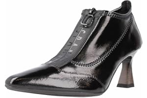 Hispanitas - HI233120 Basalt - Zapato Abotinado de Piel, con tacón, Cremallera Frontal, Suela de Goma, para: Mujer