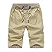 Produktbild Btruely Shorts Herren Strandshorts Männer Badehose Schnell Hosen Slim Atmungsaktiv Kurz Hosen Mode Sportshorts Surfende Jogginghose Laufhose Elastische Taille Freizeithose (XXL, Khaki)