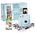 Fujifilm - Instax Mini 8 - Appareil Photo Instantané - Avec 10 Poses - Bleu