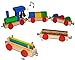 Produktbild Unbekannt Eisenbahn / Zug mit einzelnen 4 Anhänger & Glocke - aus Holz - Original Erzgebirge - Bimmelbahn - Holzeisenbahn - ideal für Holzeisenbahn Gebäude Zubehör Stad..