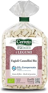 Fagioli Cannellini Cerreto Bio 350g - Senza glutine - Ricchi di fibre - Ricchi di proteine - Legumi secchi - Biologici - Vegan