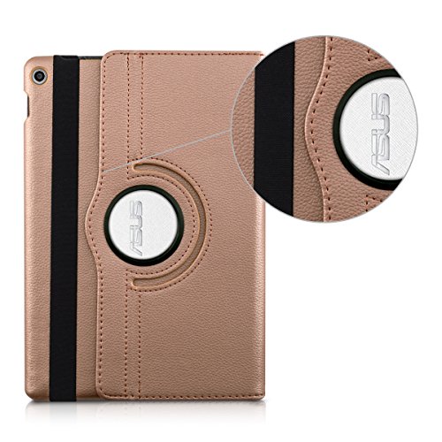 kwmobile Hülle für Asus ZenPad 10 (Z300C/Z300CL/Z300CG/Z300M/Z300CNL) – 360° Standfunktion Case Tablet Schutzhülle Kunstleder – Smart Cover Tabletcase Rosegold - 5