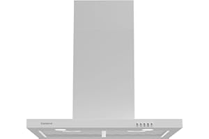 CORBERO Corberó - Campana Decorativa Horizontal 70 cm | VOSTOK760W | Caudal 647,7 m3/h | 165W | 3 Velocidades | 2 Filtros de Aluminio | Filtro Carbón | Eficiencia Energética A, Blanco