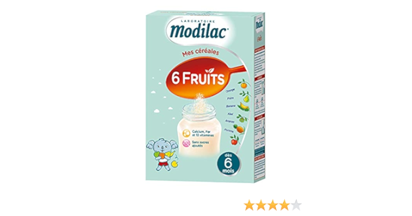 Modilac 6 Fruits Des 8 Mois A 3 Ans 300 G Amazon Fr Epicerie