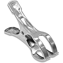 GIDWRIY 6 Stück Edelstahl Wäscheklammern - Riesen Handtuchclips Für Strand & Garten