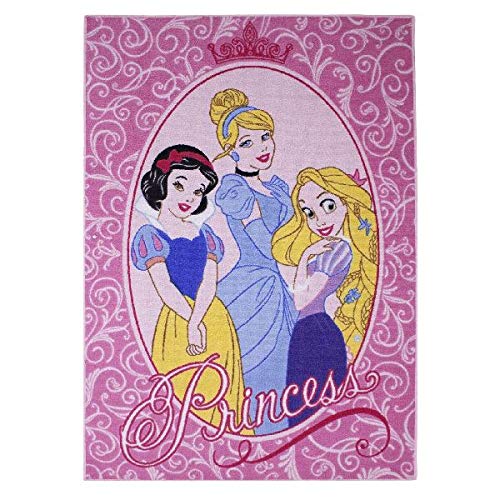 Associated Weavers 39 - Tappeto per cameretta da Bambina, con Motivo Principesse Disney, 95 x 133 cm