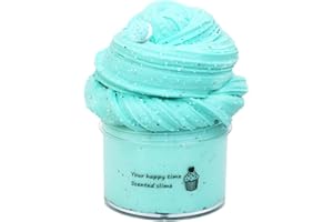 LGWJHCY Fluffy Butter Slime Set– blu Putty Slime Kit fai da te per bambini,Soft and Stretchy,con biscotto e accessori per la melma,ideale come regalo per ragazze e ragazzi,DIY Toy 7oz 200ml