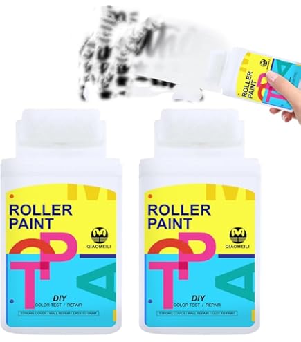 HIULLEN Wandreparatur Set Weiß 500g | 2-in-1 Rollbürste Für Kratzer & Graffiti