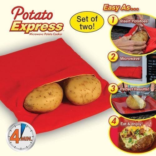 Kartoffel Mikrowelle beutel Mikrowellenherd Kochtasche Kartoffel Tortillas Maiskolben Express Backen Werkzeug (2 Stü.) - 3