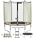 Produktbild kangui – Gartentrampolin 244 cm + Sicherheitsnetz + Leiter + Abdeckplane + Kit Ankerstange Jumpi Zen 250