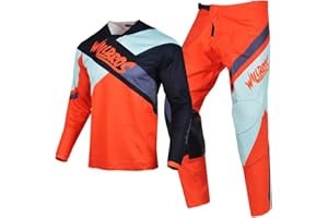 Willbros Mens Motocross Jersey Pants Combo MX Gear Set Dirt Bike Offroad Riding Racewear Adult BMX ATV