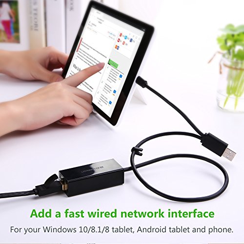 Ugreen 30219 Ethernet Adaptador 10 100 Mbps  USB 2 0 Otg a Rj45  negro