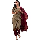 ANNI Designer Women's Rayon Viscose Straight Kurta Set with Pant and Dupatta | Stylish Long Kurti Dress for Festive, Party, a