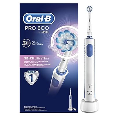Oral-B PRO 600 Sensi Ultrathin Brosse à Dents Électrique Rechargeable Braun + Manche + Brossette