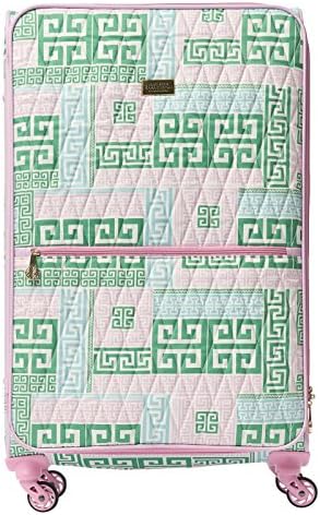 Concept One Luggage Women's Macbeth Prepset 28in Rolling Luggage Suitcase Pink, Green