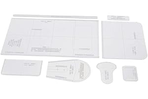 sharprepublic 8pcs Modèle de Pochoir Acrylique Modèle de Gabarit de Sac à Bandoulière Outils de Bricolage en Cuir