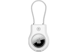Belkin Funda AirTag con Cable Fino metálico, Protector Secure Holder para AirTag, Resistente a los arañazos, Accesorio para AirTag (Blanco)