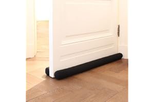 Rori Boudin de porte double 80 cm pour portes - protection Joint sol noir Butée traction contre le bruit et Draft Stopper rond Différentes tailles, (8089)