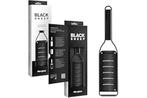 Microplane Râpe Coupe Large avec Lame en Acier Inoxydable fabriquée aux États-Unis pour Parmesan, Chocolat, truffes & Flocons de Beurre de la Collection Black Sheep