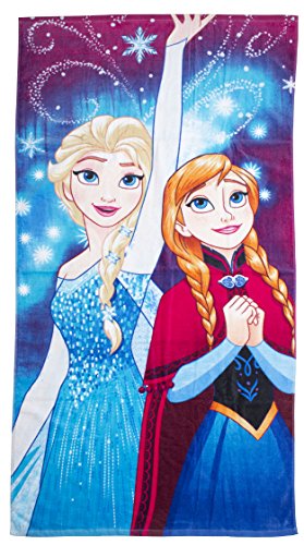 Disney Kinder Badetuch – Frozen – Die Eiskönigin – völlig unverfroren “ Motiv Artic Lights “ 75cm x 150 cm – Neu & Ovp – 100% Baumwolle in Velourqualität – Anna – Elsa – Olaf – Sven – Kristoff Strandtuch / Strandlaken - 2