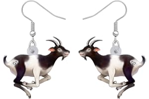 RAIDIN Acrylic Cute Creative Goat Animal Hook Dangle Earrings for Women Girls Animal Jewellery Goat Gifts for Goat Lovers Charms