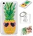 Produktbild Hülle Huawei Y6 II / Y6 2 Hülle, Huawei Y6 II / Y6 2 Hülle TPU Case Schutzhülle Silikon Case,Niedliche Cartoon Malerei Durchsichtige Rückschale und TPU Bumper Handy Tasche Case Cover Etui für Huawei Y6 II / Y6 2 + Schlüsselanhänger (Q) (2)