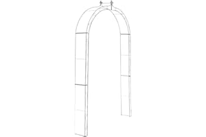 CLP Arceau A Rosiers Anna I Arceau De Jardin Stable Et Élégant I Arche De Jardin en Fer I Support pour Plantes Grimpantes I Hauteur 246 cm, Couleur:Blanc Antique