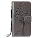 Produktbild DENDICO iPhone XR Hülle, Leder Handyhülle mit Standfunktion und Kartenfach, Magnetverschluss Flip Brieftasche Etui Schutzhülle für Apple iPhone XR - Grau