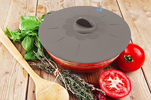 Food Prep Silikondeckel mit Saugeffekt von azureus™ – Set mit universellen Größen – für Schüsseln, Behälter, Töpfe – als Ersatz für Aluminiumfolie und Frischhaltefolie - 6