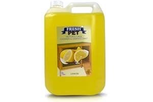 Trade Chemicals FRESH PET - Rodent Specialist Disinfectant Rabbit Hutch Cage Runs - 5L (LEMON)
