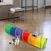 Tineke Petshop D&uuml;z Kedi T&uuml;neli Katlanır G&ouml;kkuşağı Uzun D&uuml;z Kedi K&ouml;pek Oyun T&uuml;neli Evcil Hayvan Oyun T&uuml;neli