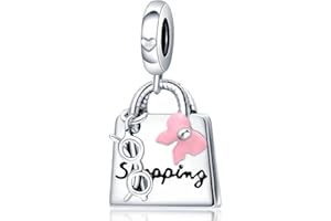 Pandach Charms Abalorios Colgante de Cuentas Plata de Ley 925 con Circonita Cúbica 5A Compatible con Europeo Pulsera Collar,Charms de Para Niña Mujer