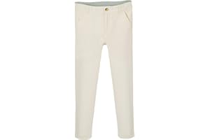 VERTBAUDET Pantalon Chino garçon en Coton/Lin Beige Clair 9A